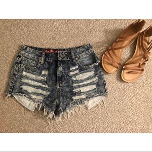 Dollhouse denim high waisted shorts
